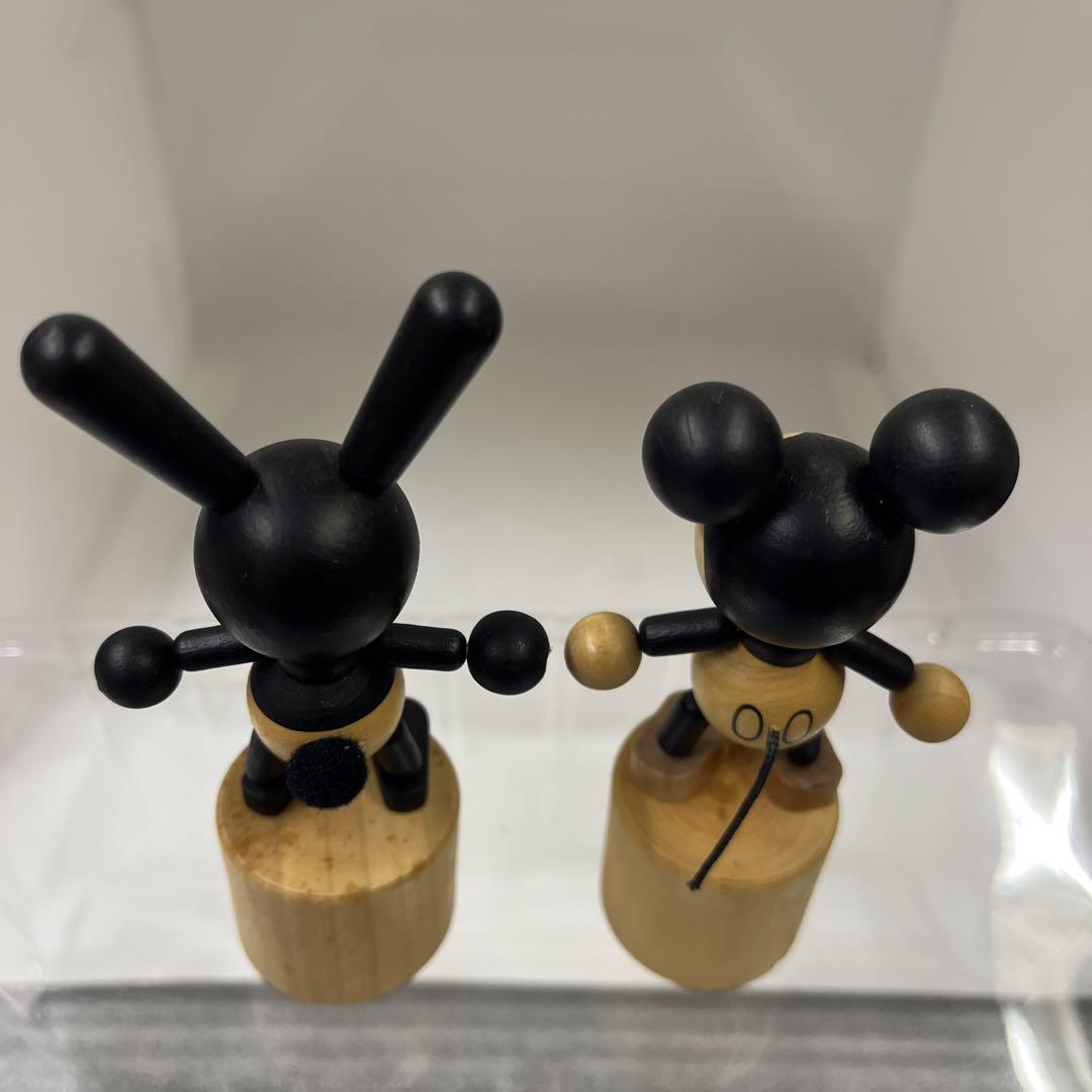 オズワルド プッシュパペット 木製　ミッキーマウス　ディズニー　オールドミッキー