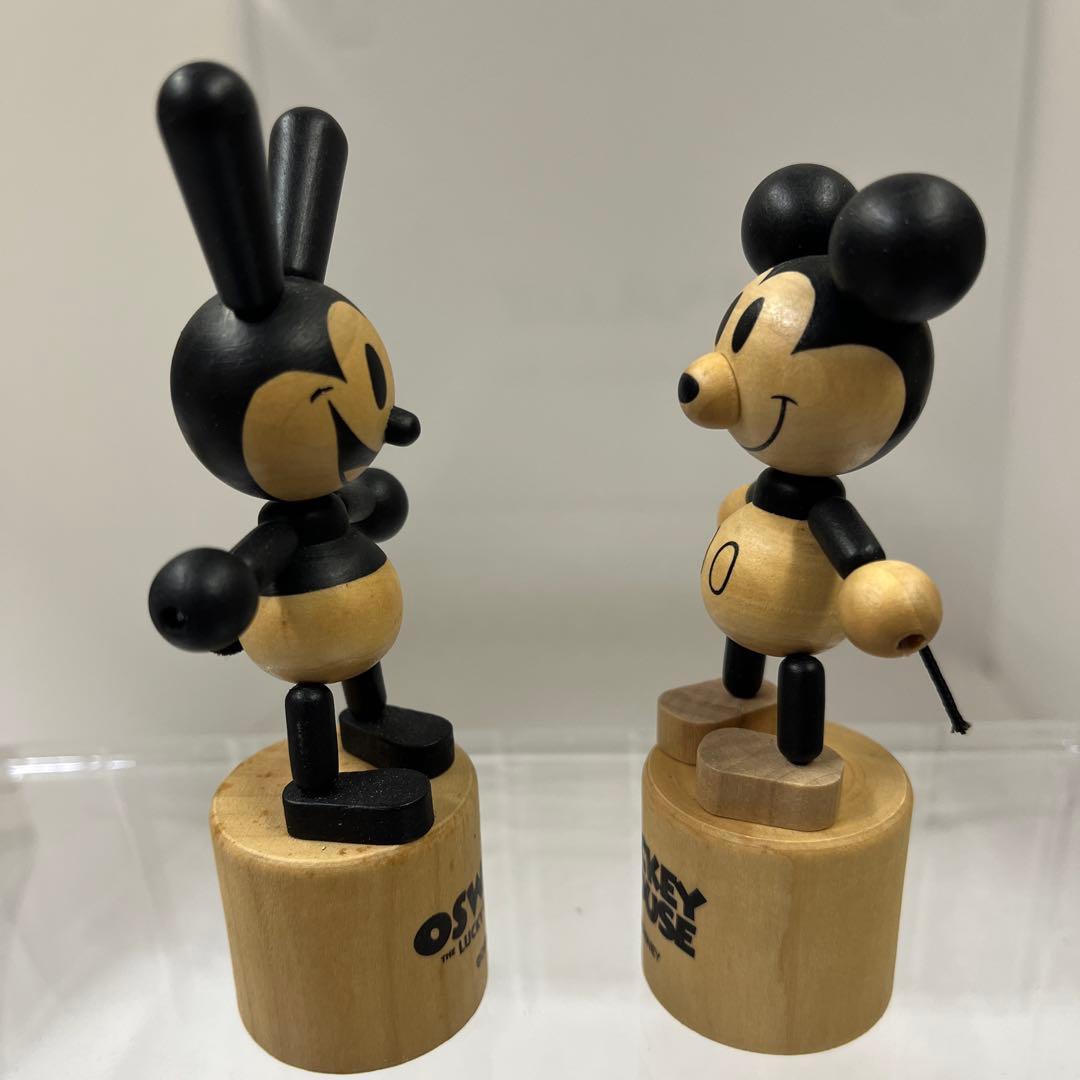オズワルド プッシュパペット 木製　ミッキーマウス　ディズニー　オールドミッキー