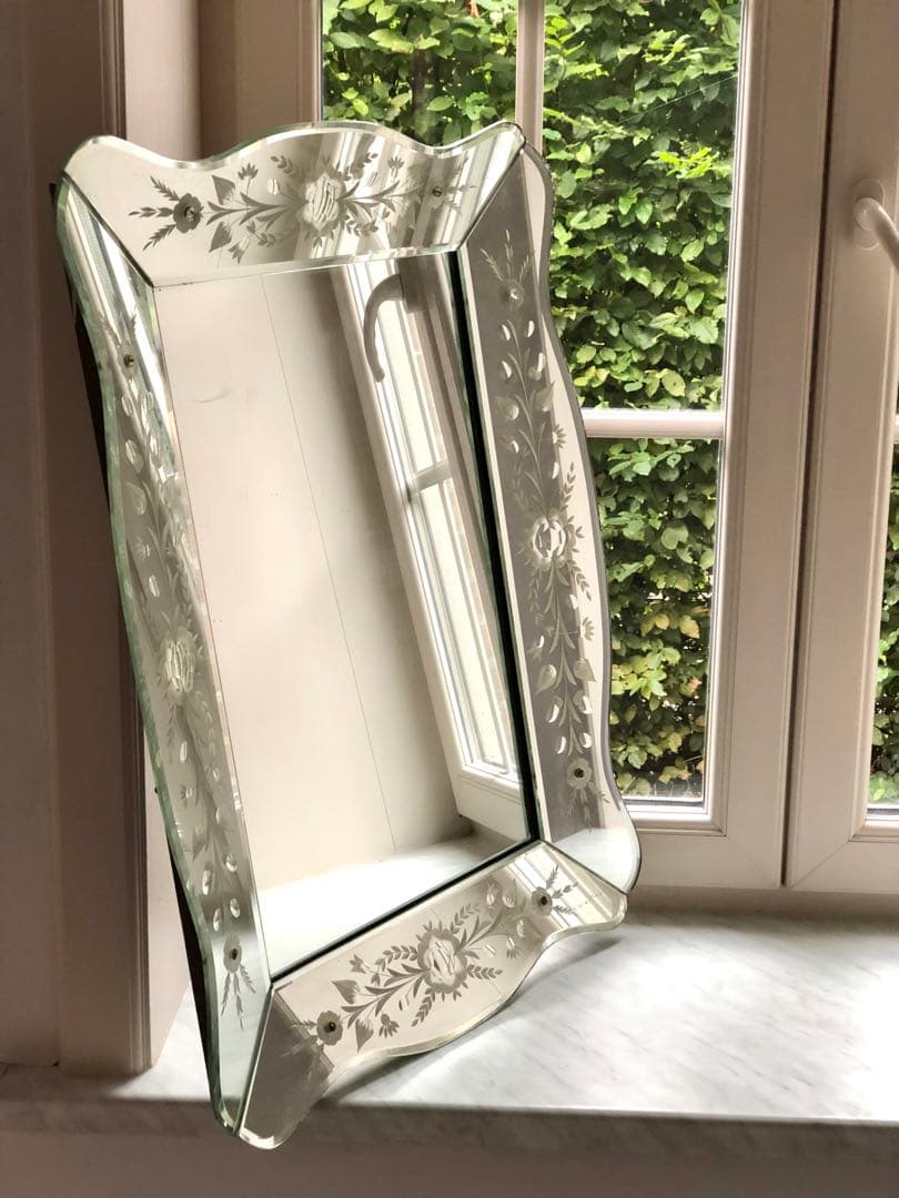 ベネチアンミラー　フランス　アンティーク　ヴィンテージミラー 鏡　ブロカント