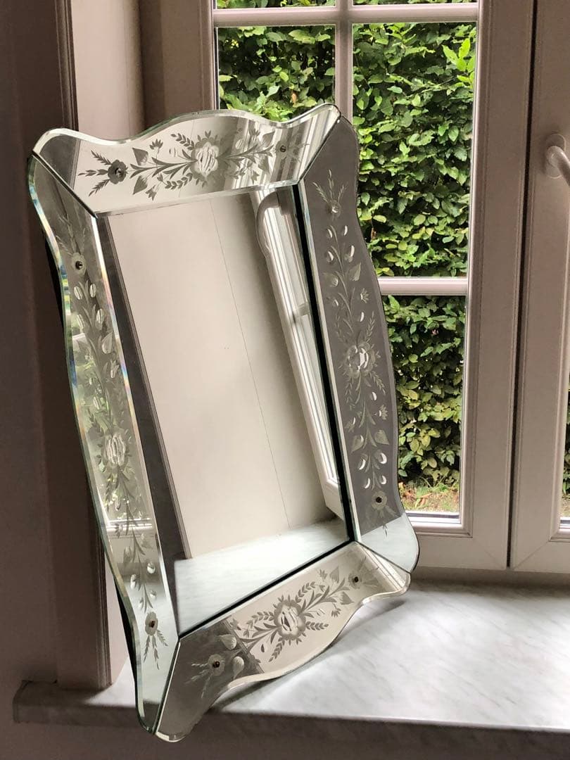 ベネチアンミラー　フランス　アンティーク　ヴィンテージミラー 鏡　ブロカント