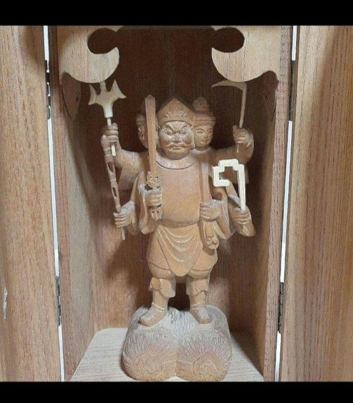 三面大黒天　厨子　仏像
