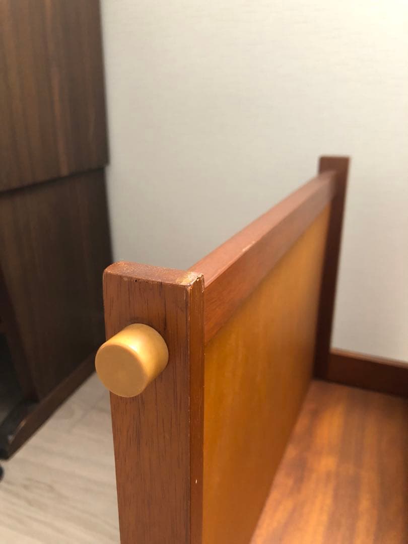 【希少】ヴィンテージレトロ　花柄木製マガジンラック