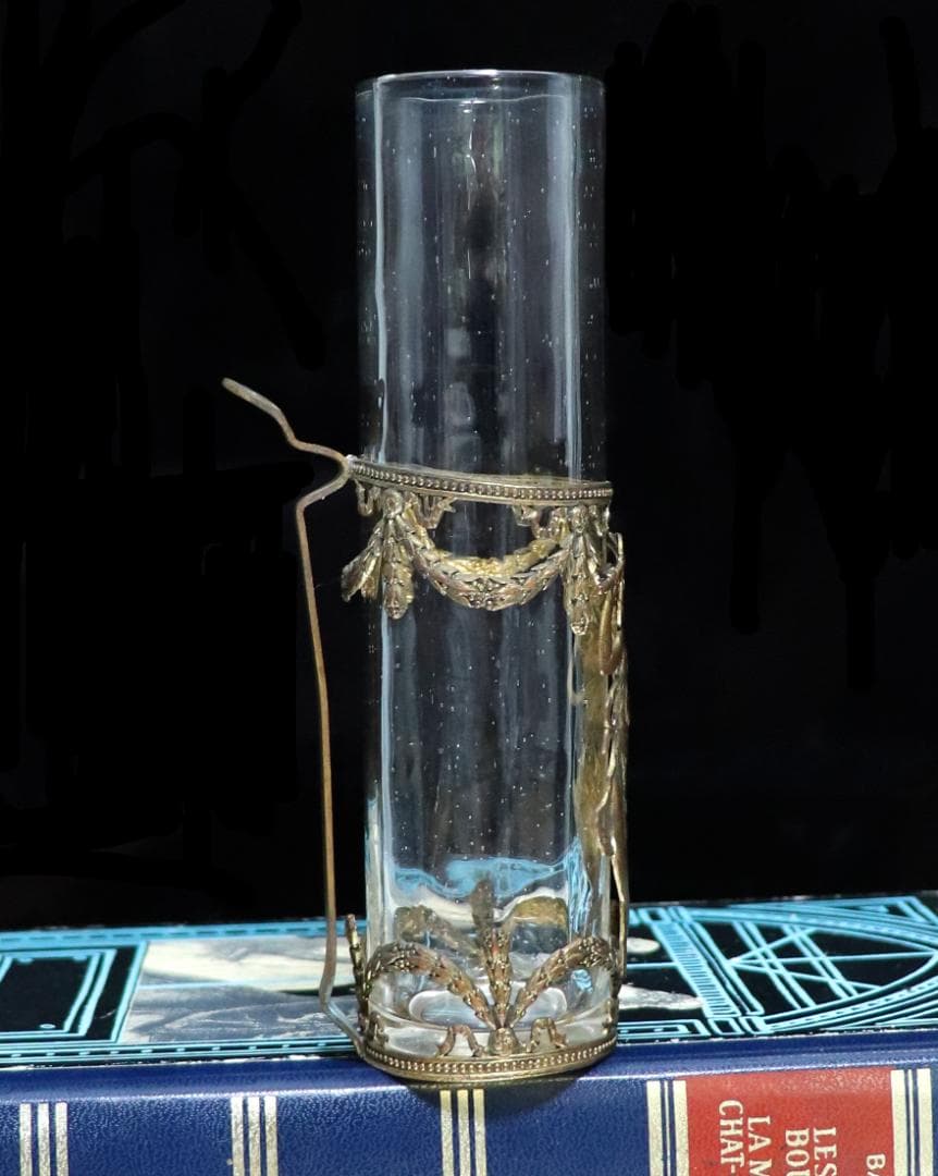 オールド・バカラ 超稀少 1880年 ブロンズ装飾 女神図 花瓶