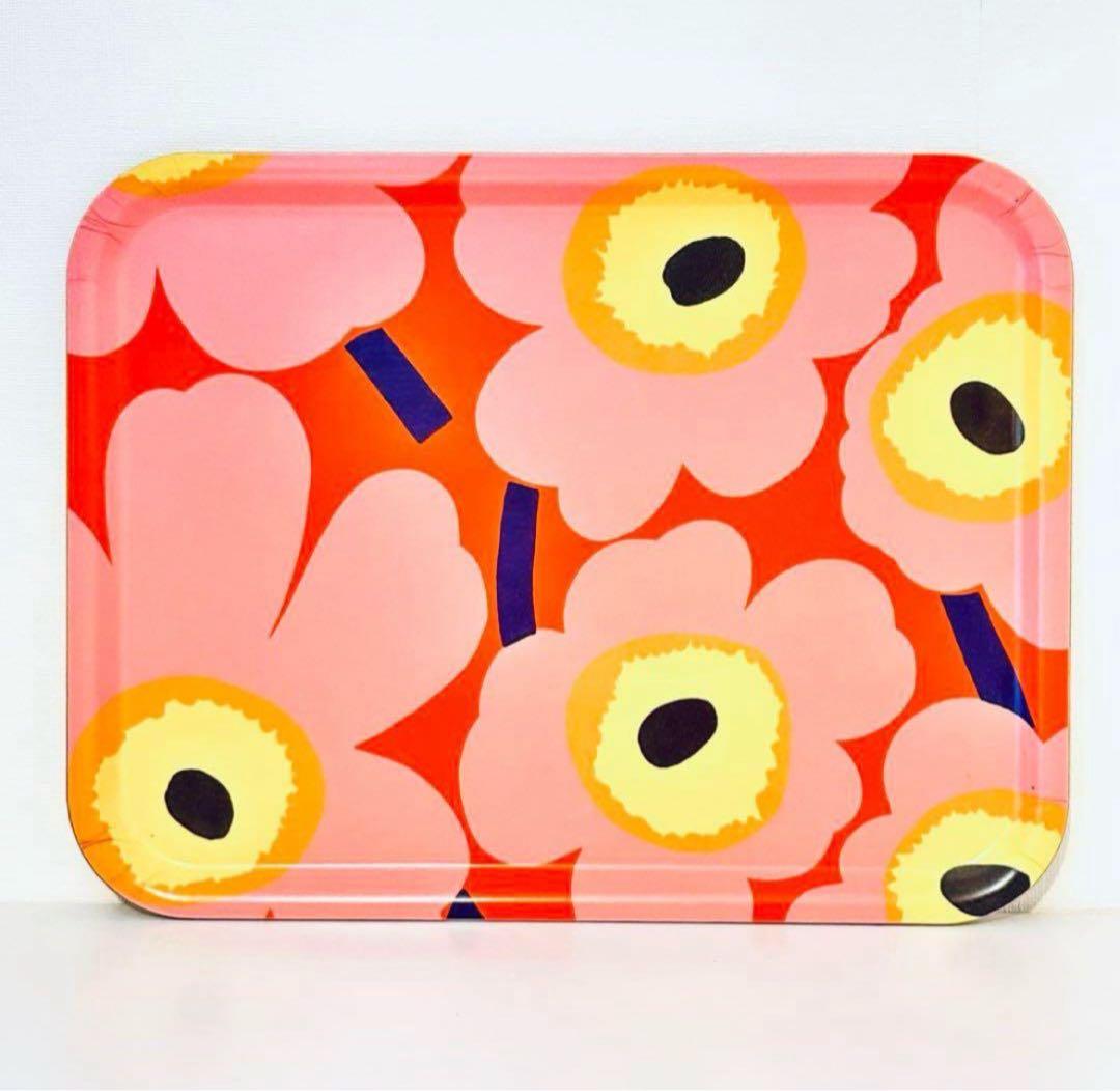 839【特大サイズ43cm x 33cm】廃盤marimekkoトレイ②ウニッコ