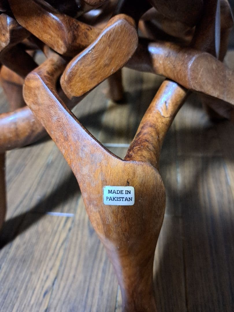 ♡木製一刀彫り　特大　びん玉・浮き玉・ガラス玉♡