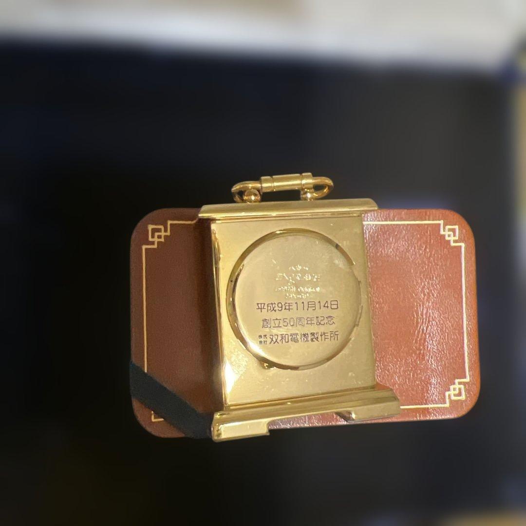 ENGRAVE ゴールドメタル 置時計 (純金メッキ) 140g