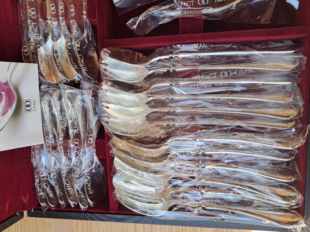 週末セール【新品】最高級洋白銀器　ALFACT シャルル　ディナーセット 52P