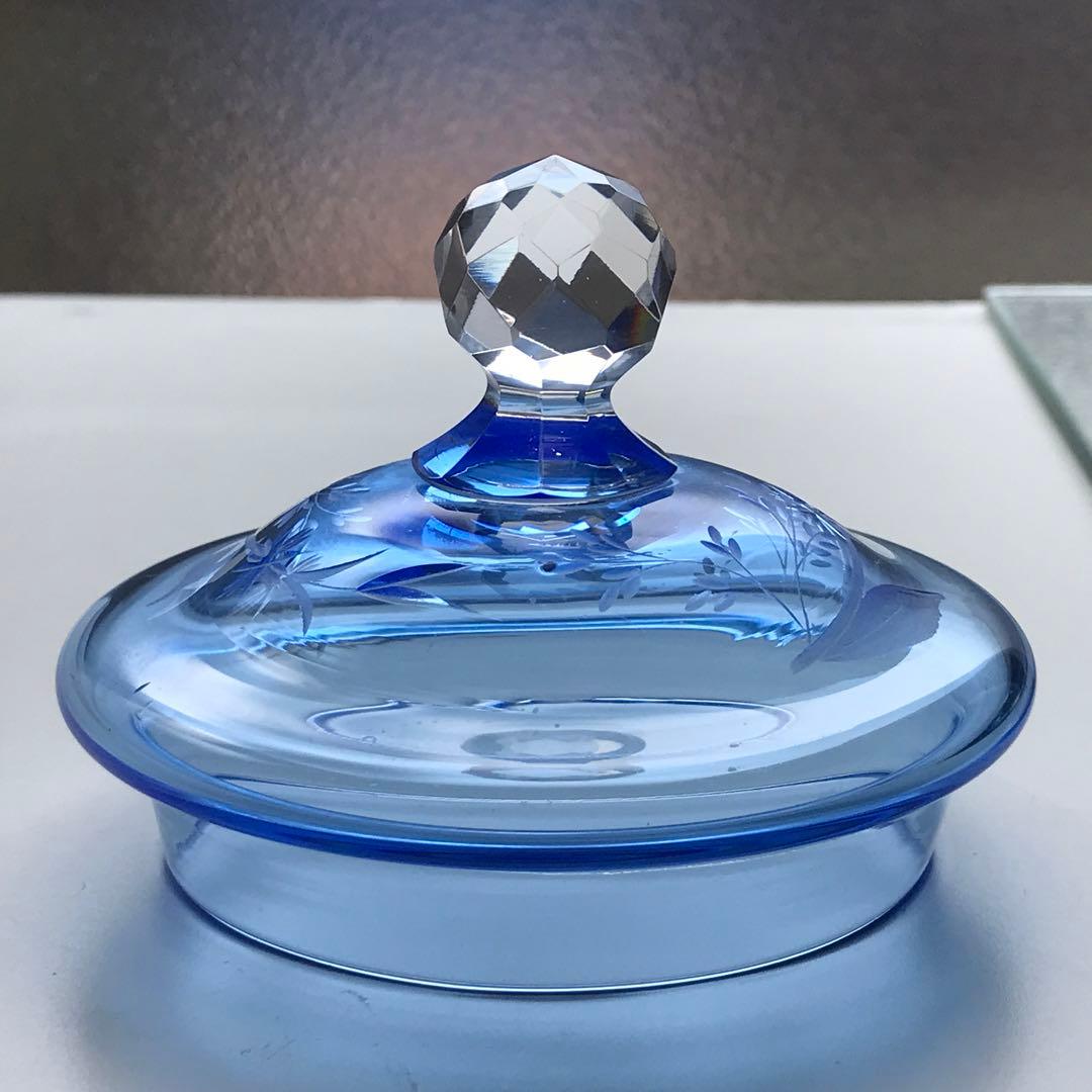 優しいお花★オールドサンルイSt Louisボンボニエール♡ジャポニズム♡菓子器