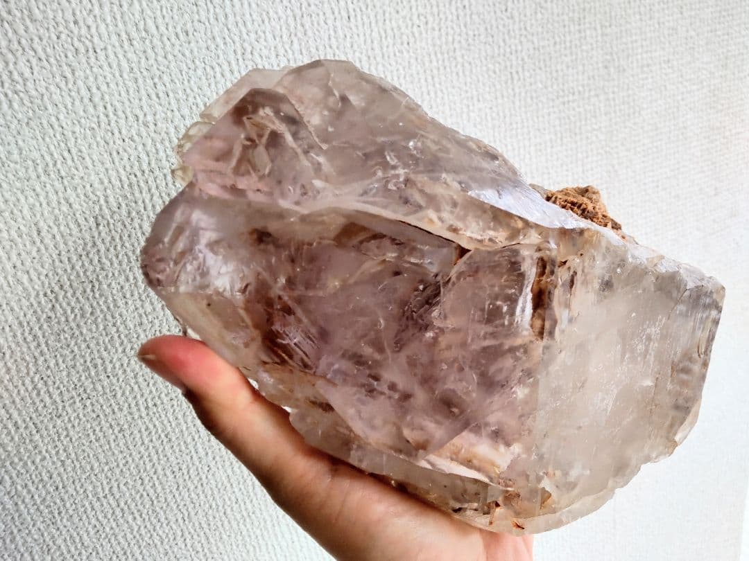 【貴重】巨大アメジストエレスチャル原石 2.45kg！！