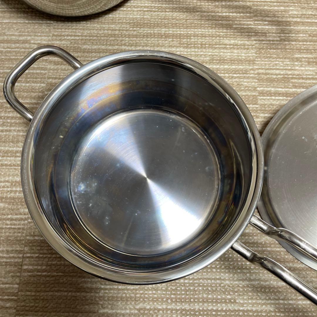 geo PRODUCT 蓋付き 片手鍋 ３点セット 14cm/16cm/18cm