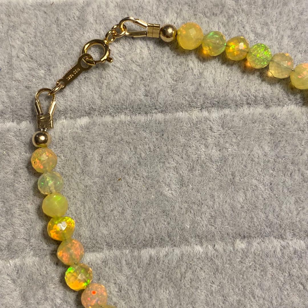 14kgf 高品質　エチオピアオパール ブレスレット 天然石