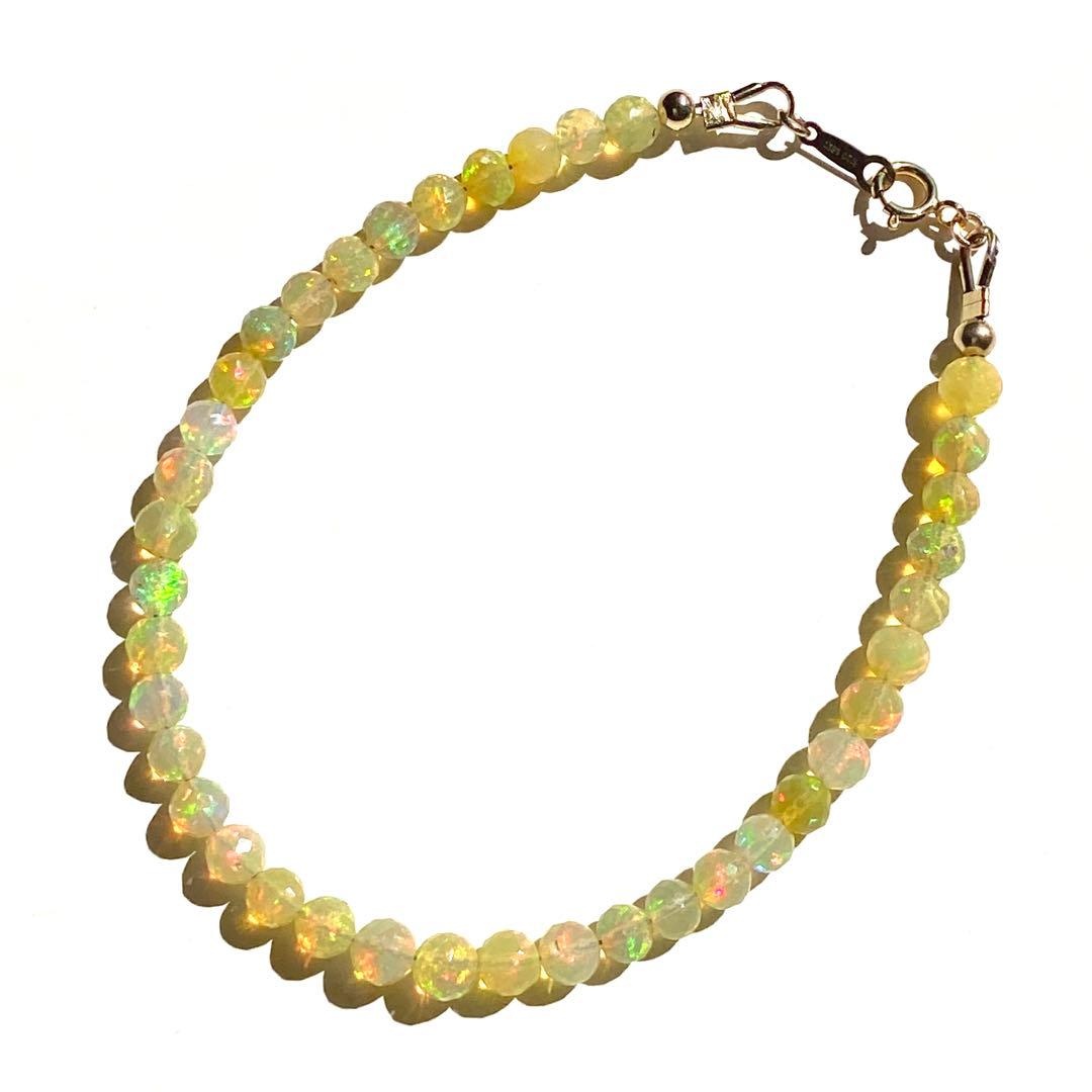 14kgf 高品質　エチオピアオパール ブレスレット 天然石