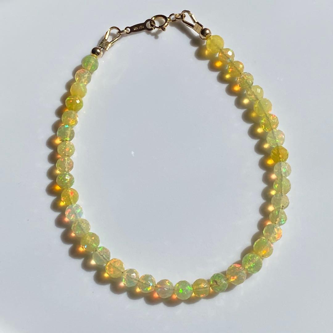 14kgf 高品質　エチオピアオパール ブレスレット 天然石