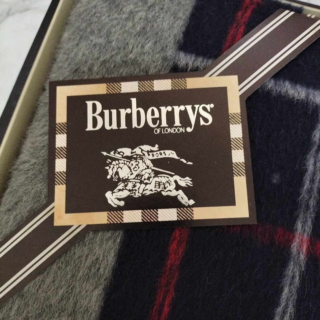 【新品未使用】Burberry バーバリー 毛布 カシミヤ 混　西川産業　グレー