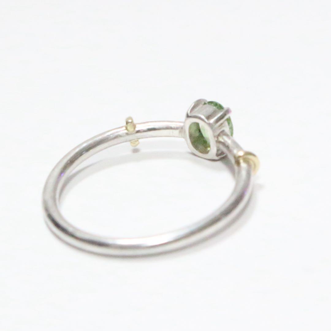 テリ艶⭐︎ナミビア産デマントイドガーネットのK10小ワッカシルバー