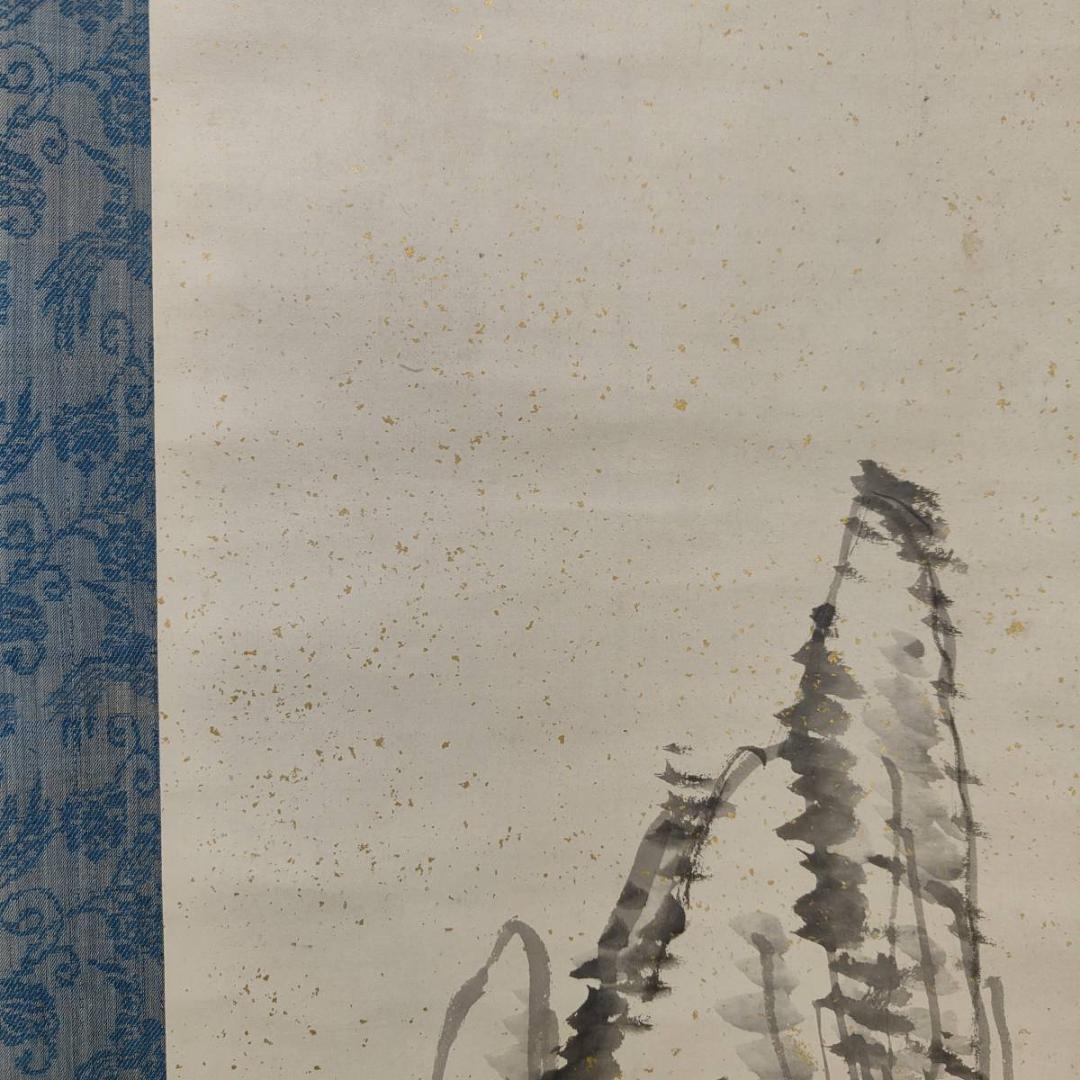 真作/幕末の南画家/日根野対山/山水画賛/布袋屋掛軸A-383 - メルカリ