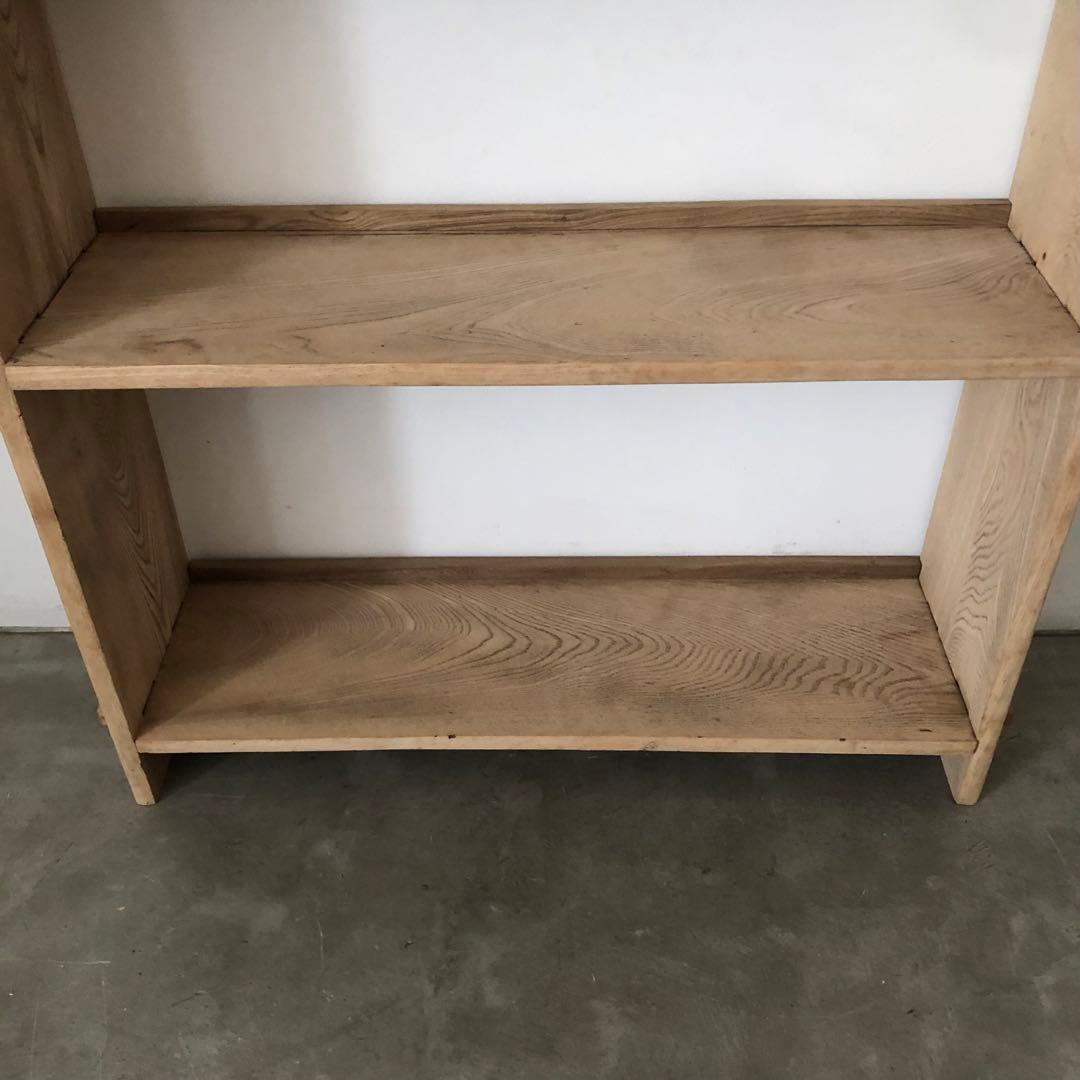 レトロ　アンティーク　古道具　古家具　剥離家具　ストリップド　本棚　食器棚