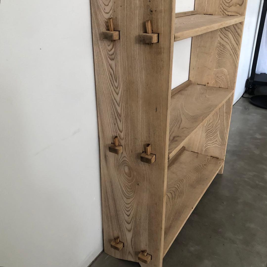 レトロ　アンティーク　古道具　古家具　剥離家具　ストリップド　本棚　食器棚