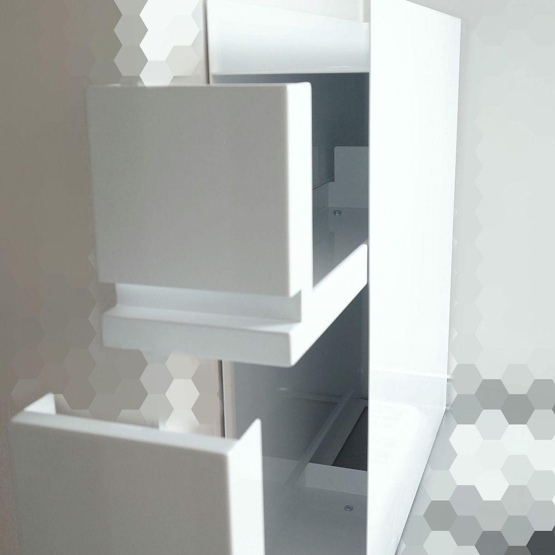 【山崎実業】tower 隠せる調味料ラック 2段 完成品 ホワイト