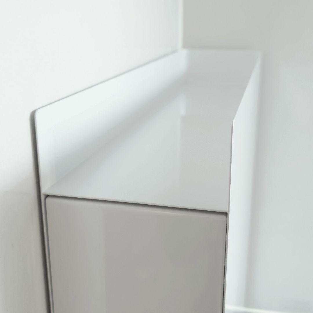 【山崎実業】tower 隠せる調味料ラック 2段 完成品 ホワイト