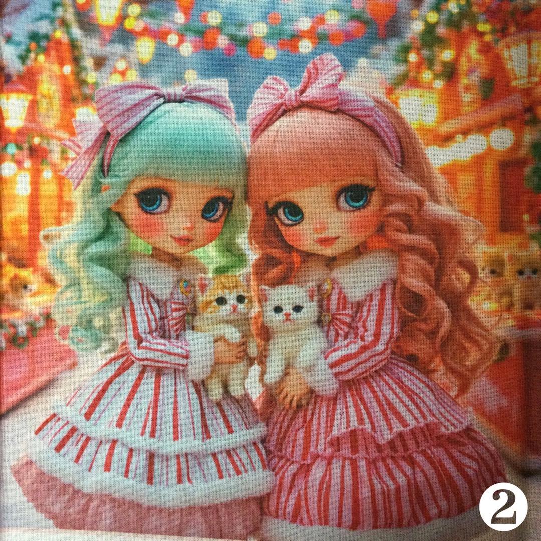 ＊ハンドメイドオーダーページ＊二人の女の子と子猫