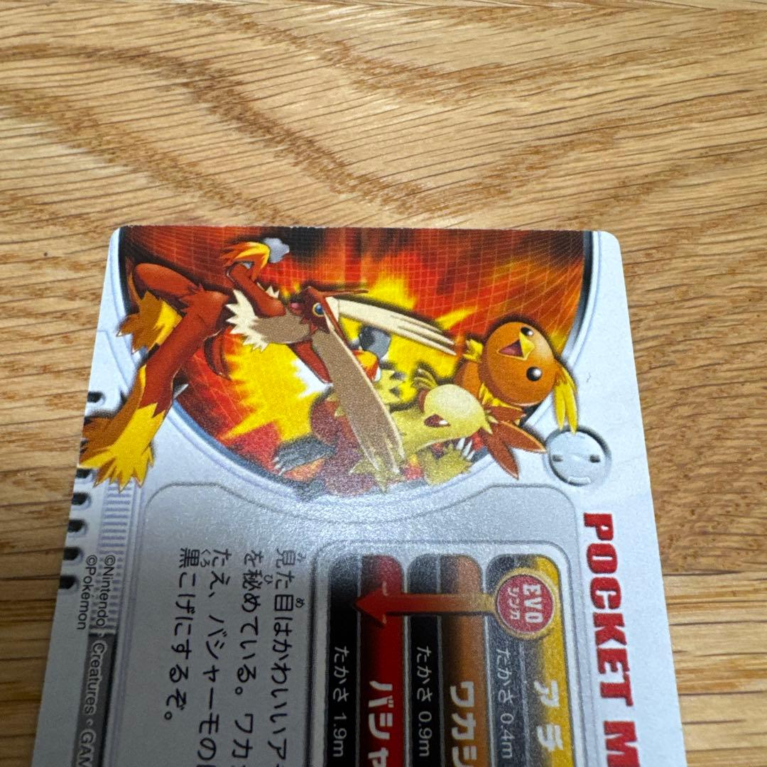 ポケモンずかんカード アチャモ ワカシャモ バシャーモ 3D【5412