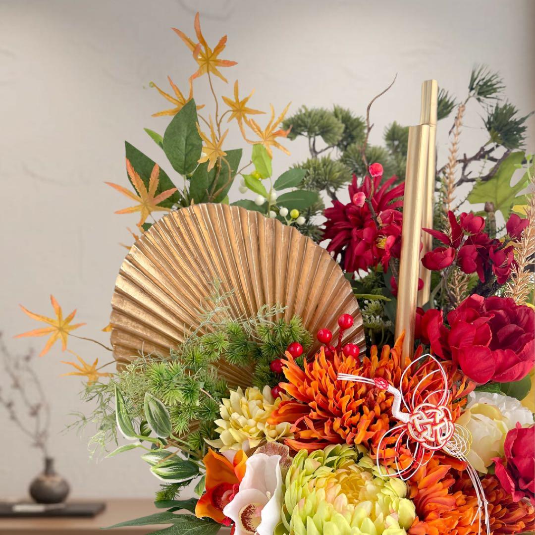 ⑥ 【特大70cm】門松 LL 豪華松竹梅アレンジメント／店舗・商業施 新年飾り