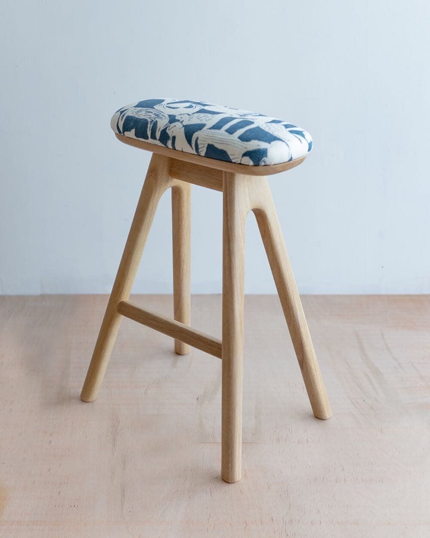 キッチンスツールNA H530＋ミナ ペルホネンlife puzzle [BL]