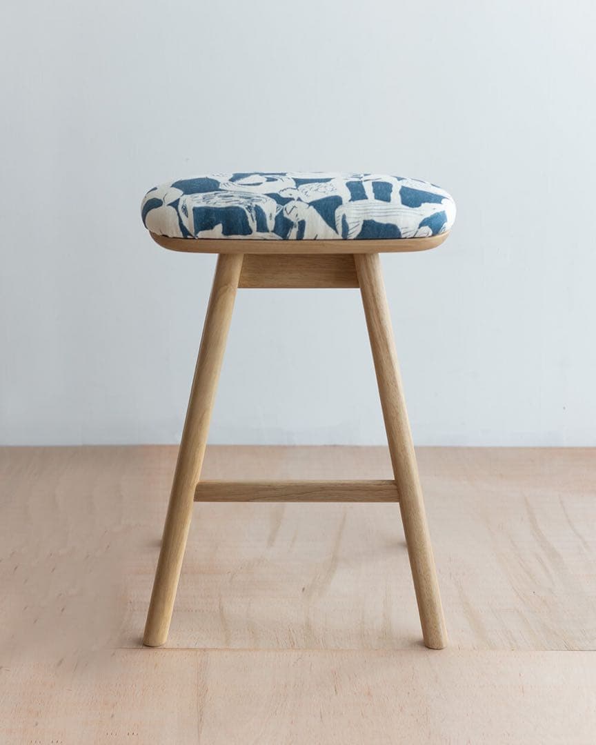 キッチンスツールNA H530＋ミナ ペルホネンlife puzzle [BL]