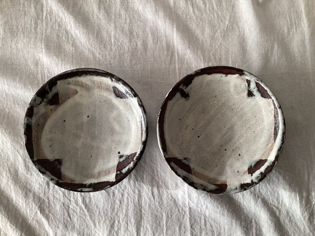 小野哲平 鉄化粧 クロス皿 5寸15センチ 2枚セット