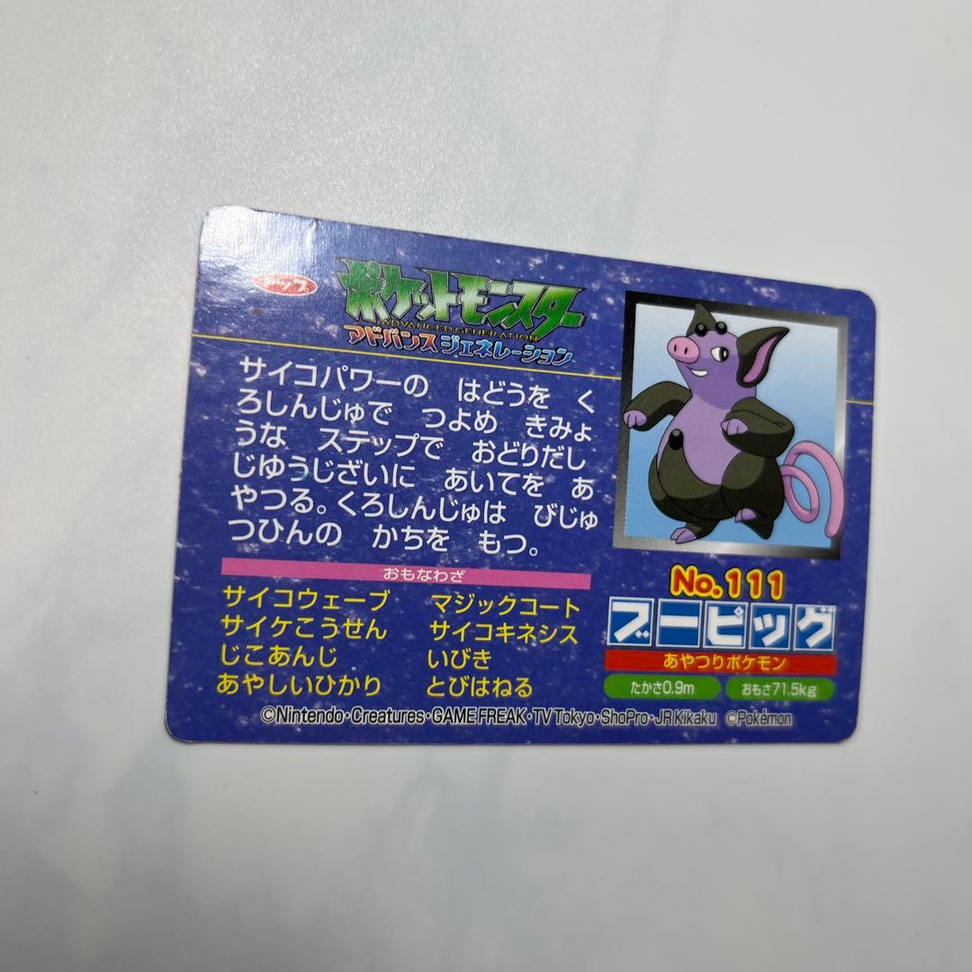 ポケモンアニメ版トップサン ブーピッグ アドバンスジェネレーション