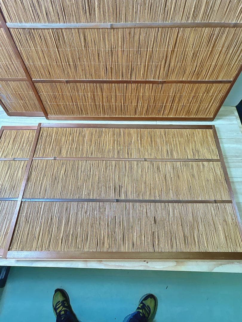 古い建具 4枚 簾戸 すど 葦戸よしど 夏障子 御簾戸