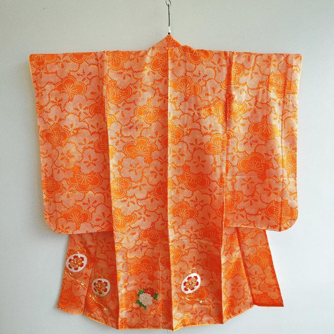 七五三セット　7歳女の子　化繊　総しぼり柄　豪華刺繍　52337