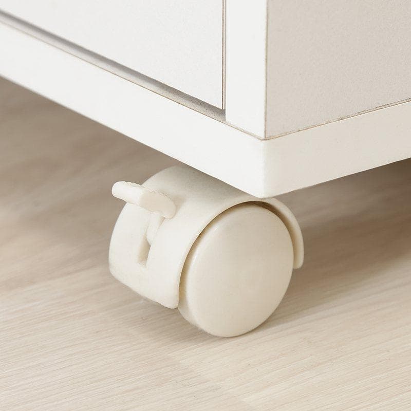 北欧風キッチンカウンター ホワイト×ナチュラル [5072]