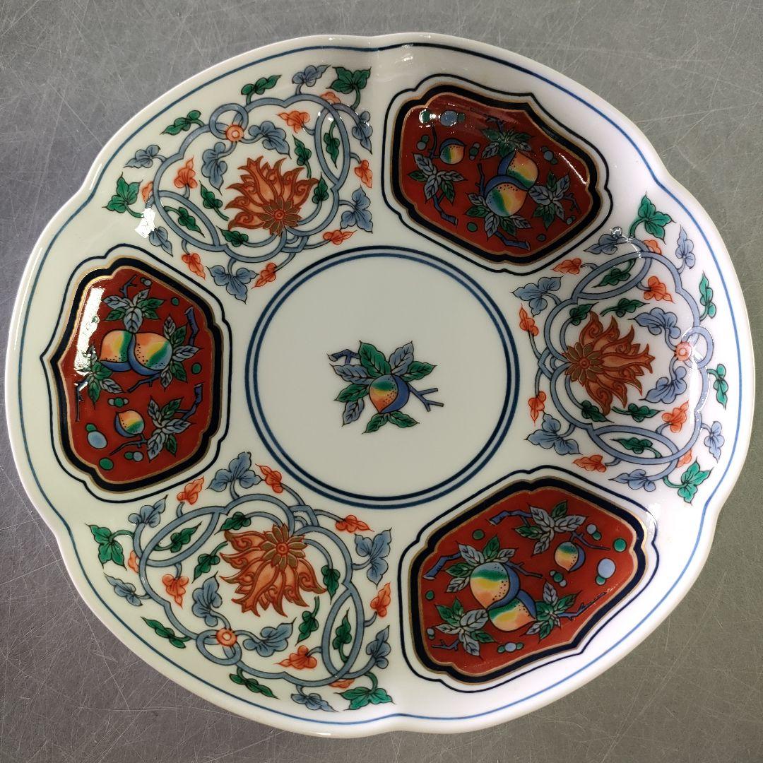 A1211-5/有田焼/其泉窯/草花果実紋銘々皿5客/向付/菓子皿/懐石道具/