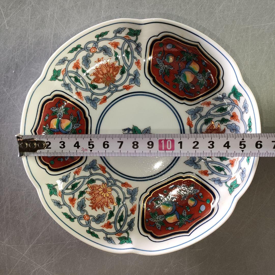 A1211-5/有田焼/其泉窯/草花果実紋銘々皿5客/向付/菓子皿/懐石道具/