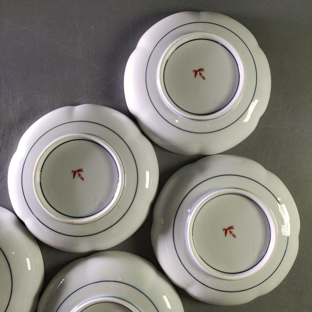 A1211-5/有田焼/其泉窯/草花果実紋銘々皿5客/向付/菓子皿/懐石道具/