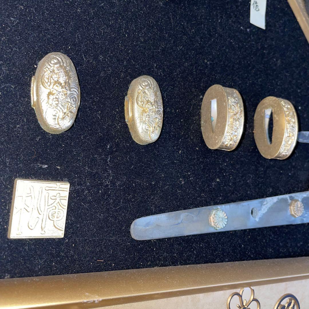 越中守正俊 模造刀 鍔 額 日本刀 レプリカ 武具 インテリア オブジェ