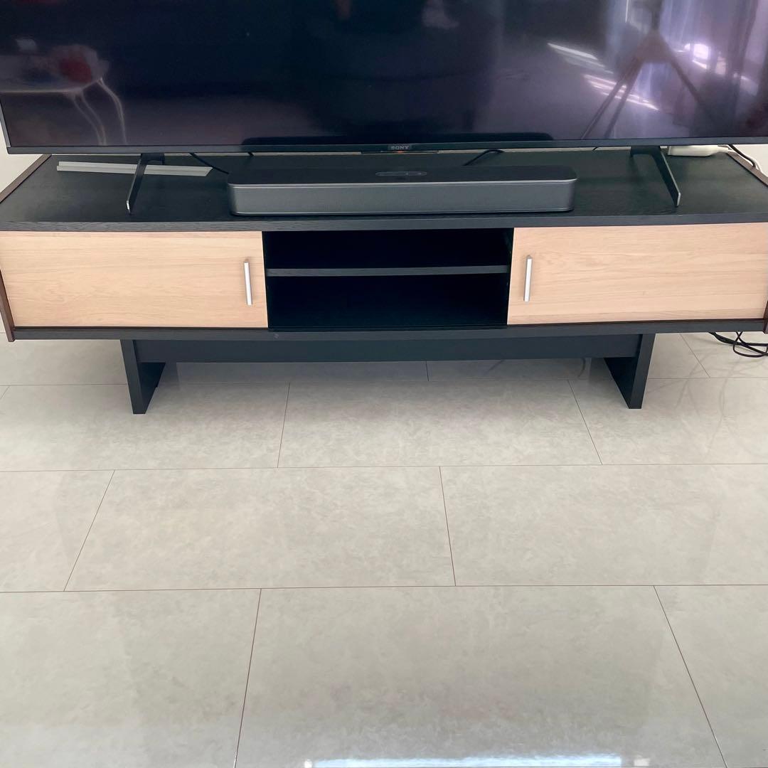 【美品】テレビ台 HAL style 65型　幅144.2㎝ ブラック　高さ調整