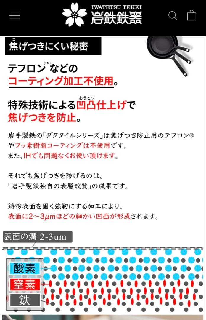 岩鉄鉄製深型フライパン