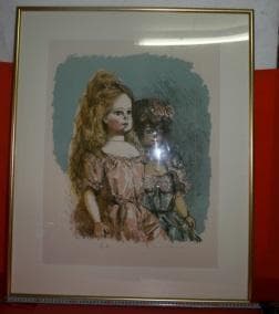 ☆田村孝之介☆綺麗作品です☆フランス人形☆リトグラフEA☆物故作家