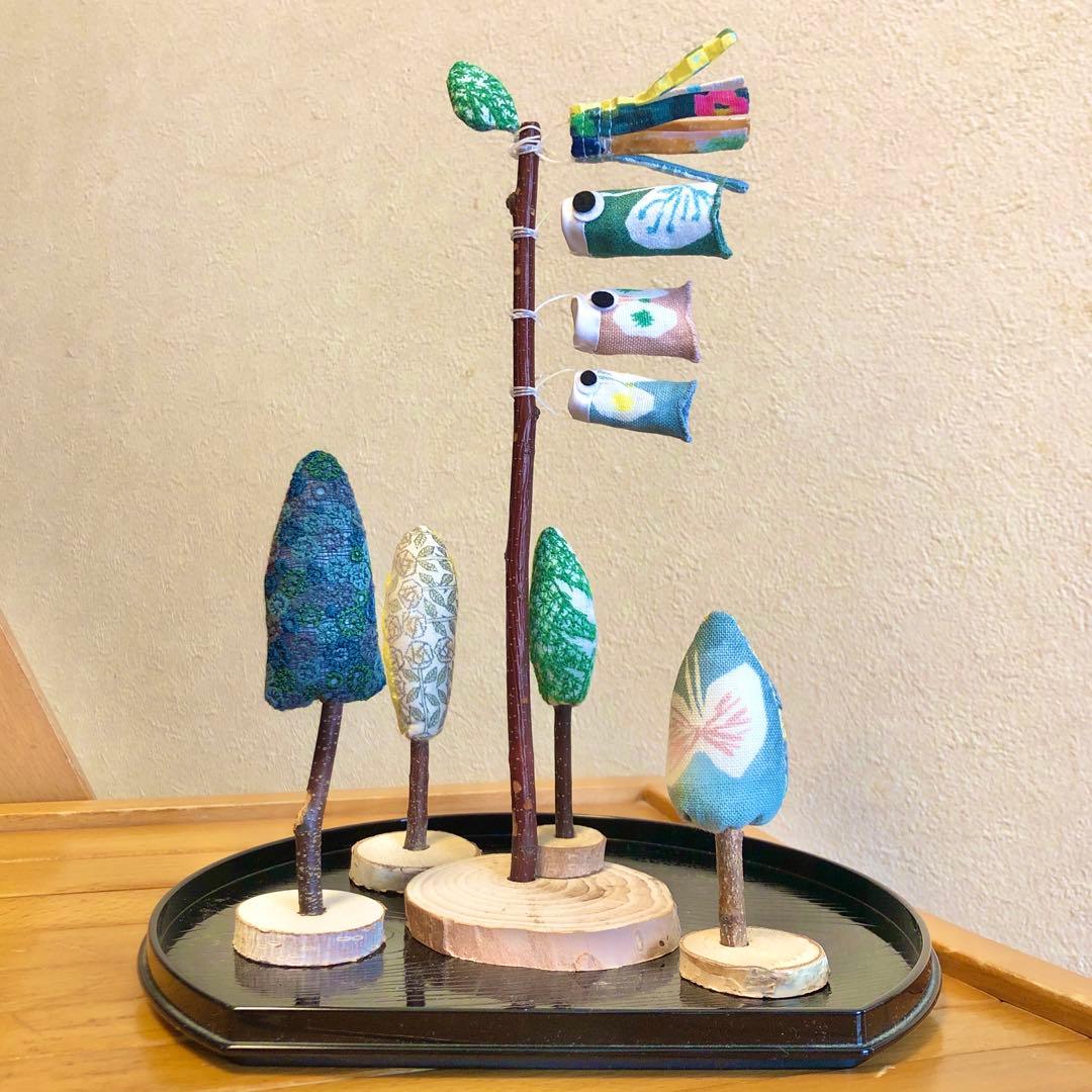 「skyful」他ミナペルホネンのテキスタイルで作った「ミナの森の鯉のぼり」