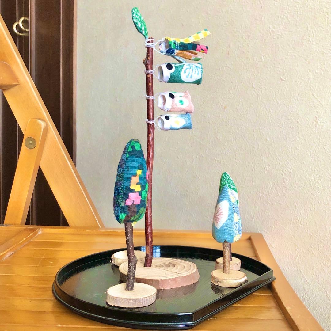 「skyful」他ミナペルホネンのテキスタイルで作った「ミナの森の鯉のぼり」