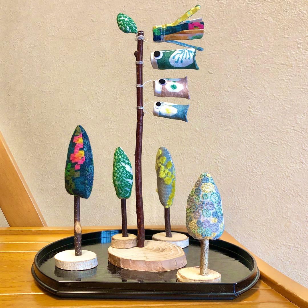 「skyful」他ミナペルホネンのテキスタイルで作った「ミナの森の鯉のぼり」