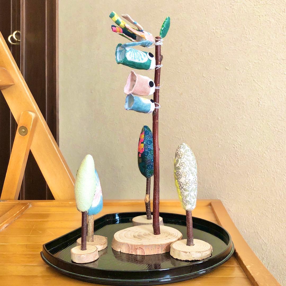 「skyful」他ミナペルホネンのテキスタイルで作った「ミナの森の鯉のぼり」