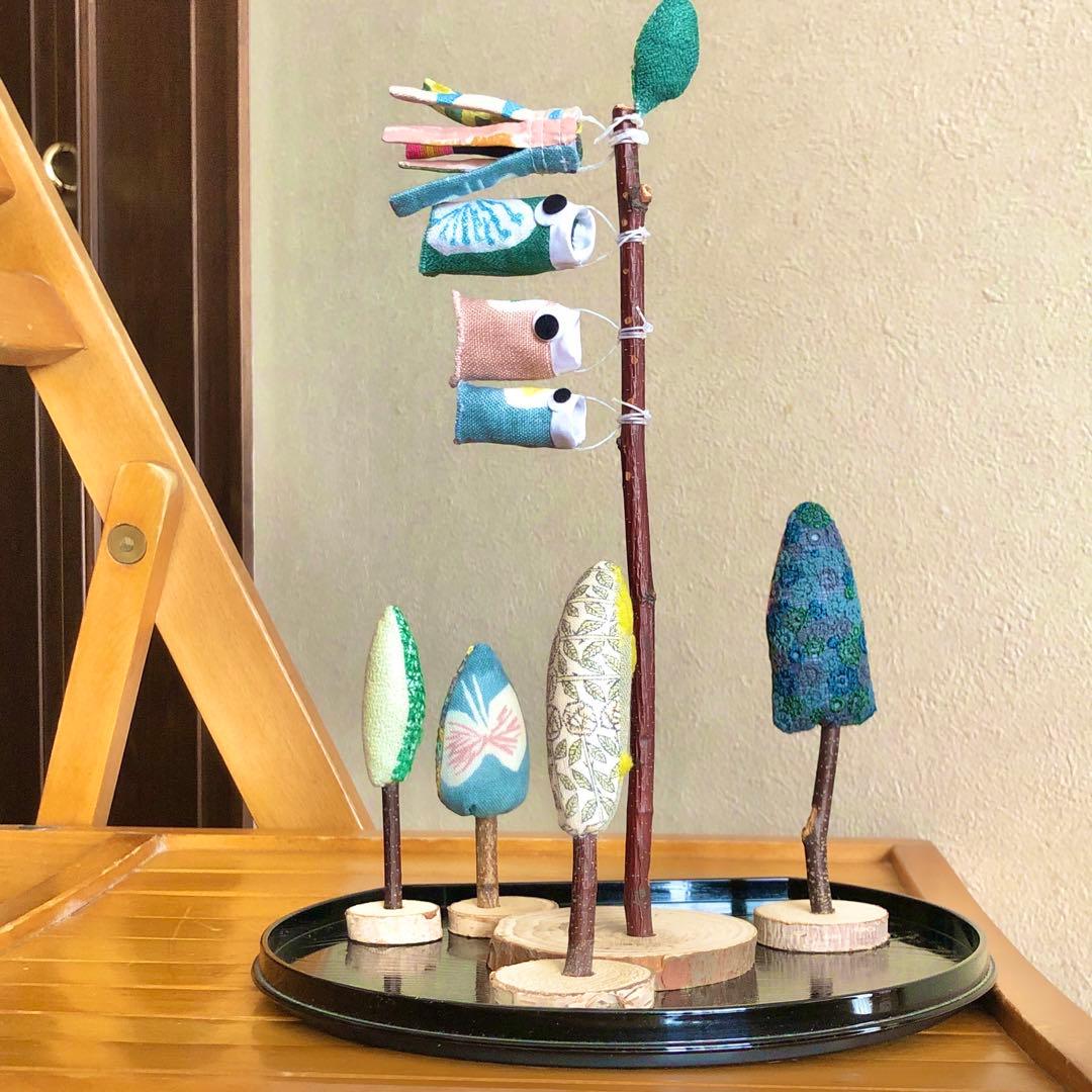 「skyful」他ミナペルホネンのテキスタイルで作った「ミナの森の鯉のぼり」