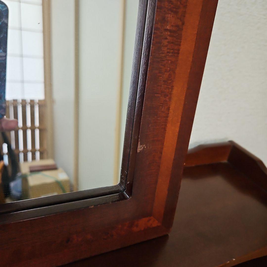 引き取り限定 アンティーク テーブル ミラー ダークブラウン ドレッサー ミラー