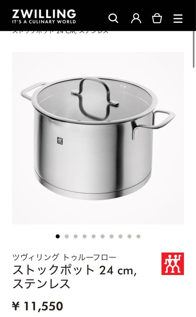 ヘンケルス　両手鍋　ZWILLING ストックポット 24cm