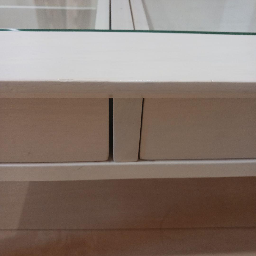 ホワイトガラス天板センター　ローテーブル　アクセサリー