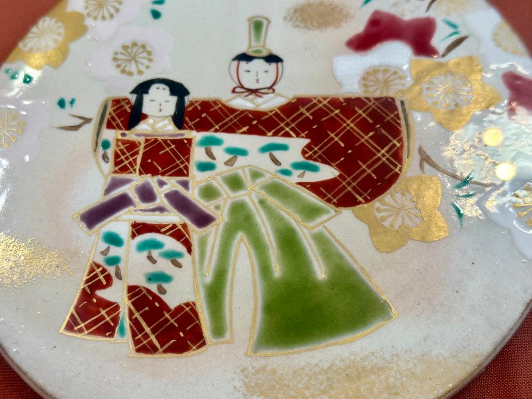 再値下げ　陶額　桃立ち雛　ひな祭り　雛祭り　菱雛　お雛様　雛人形　開店祝　記念品